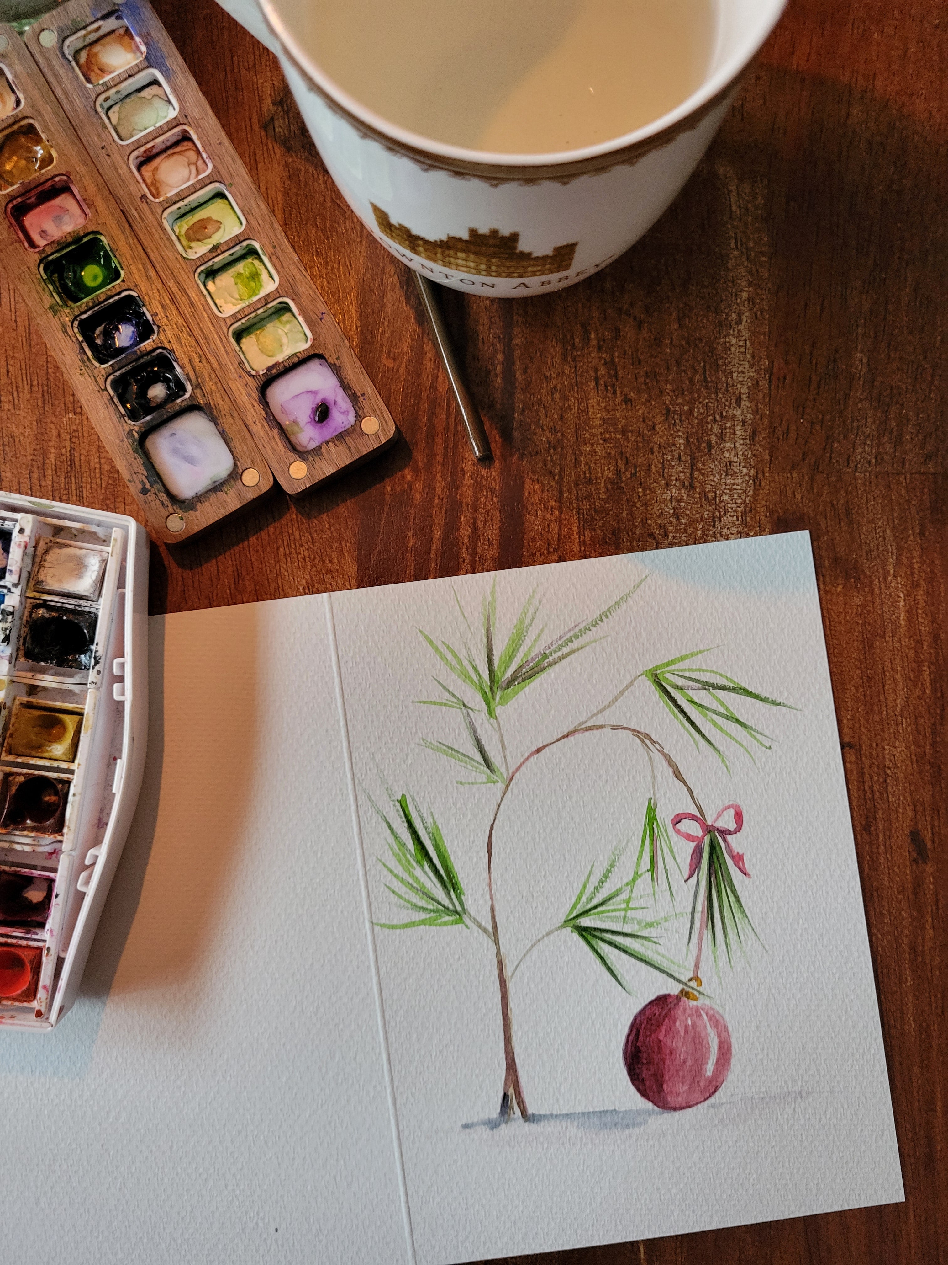 Charlie Brown Christmas Tree with Bulb Card