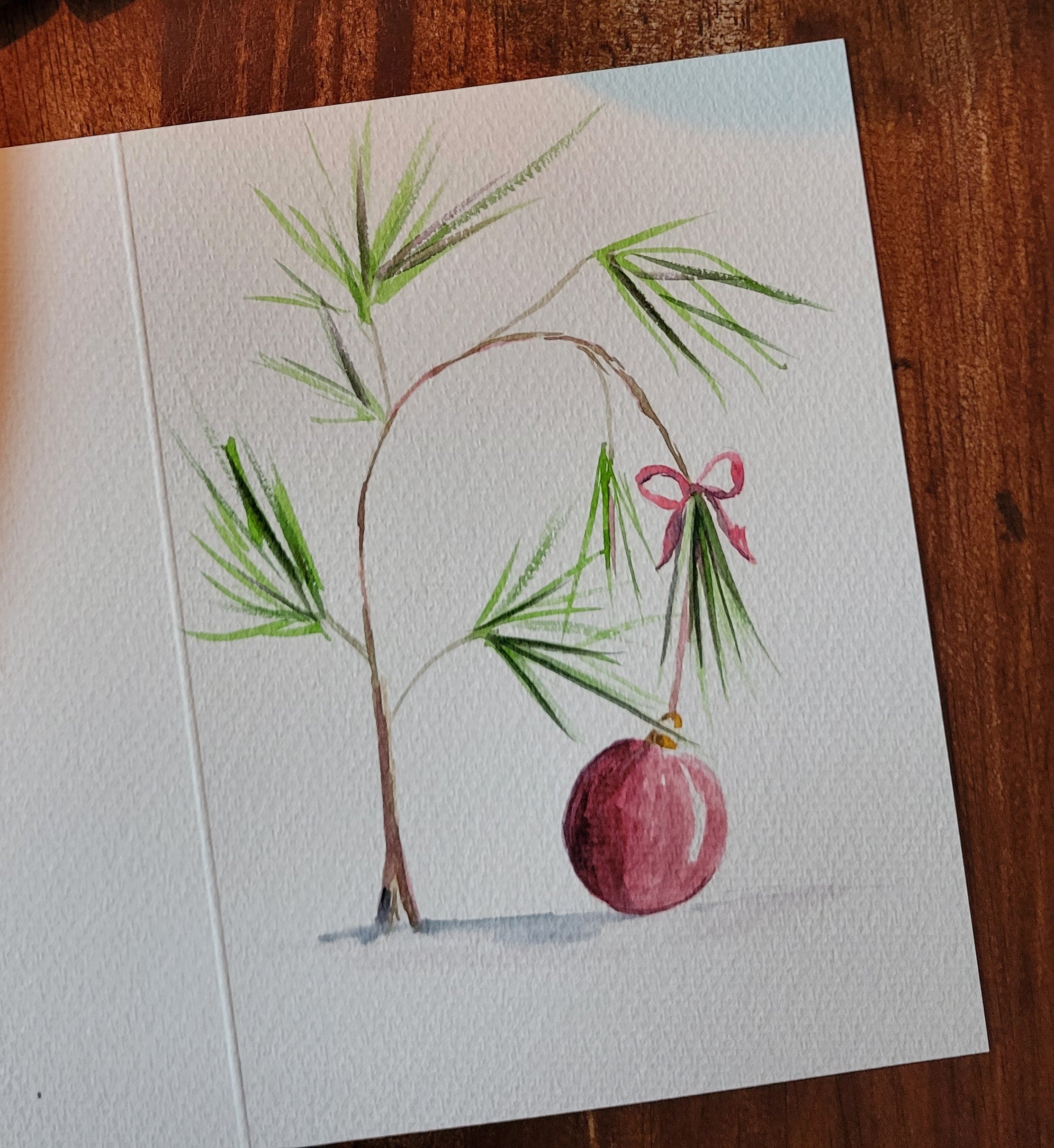 Charlie Brown Christmas Tree with Bulb Card