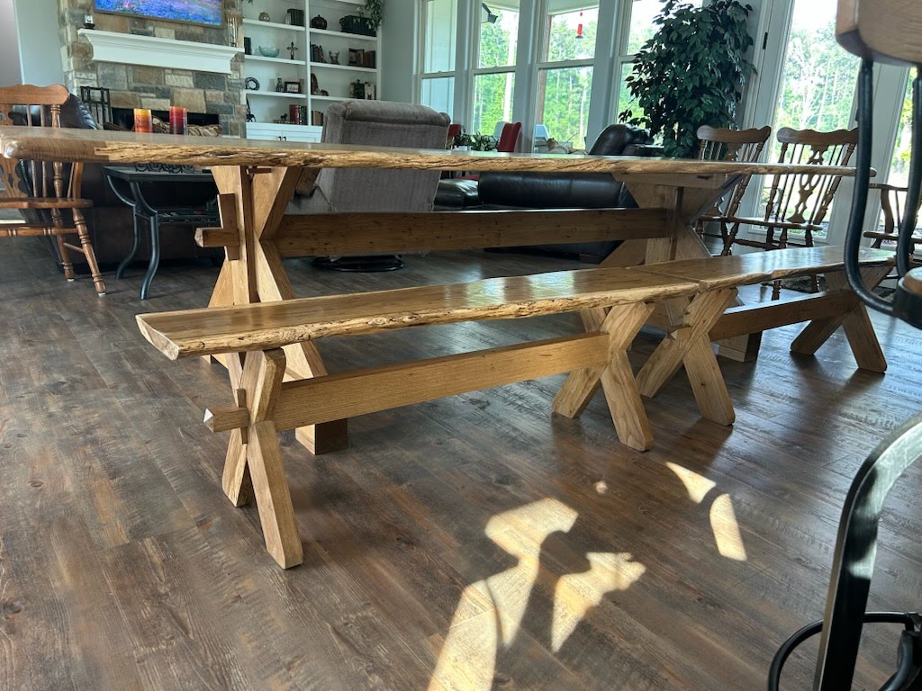 Custom Live Edge Table - Wooden Joinery