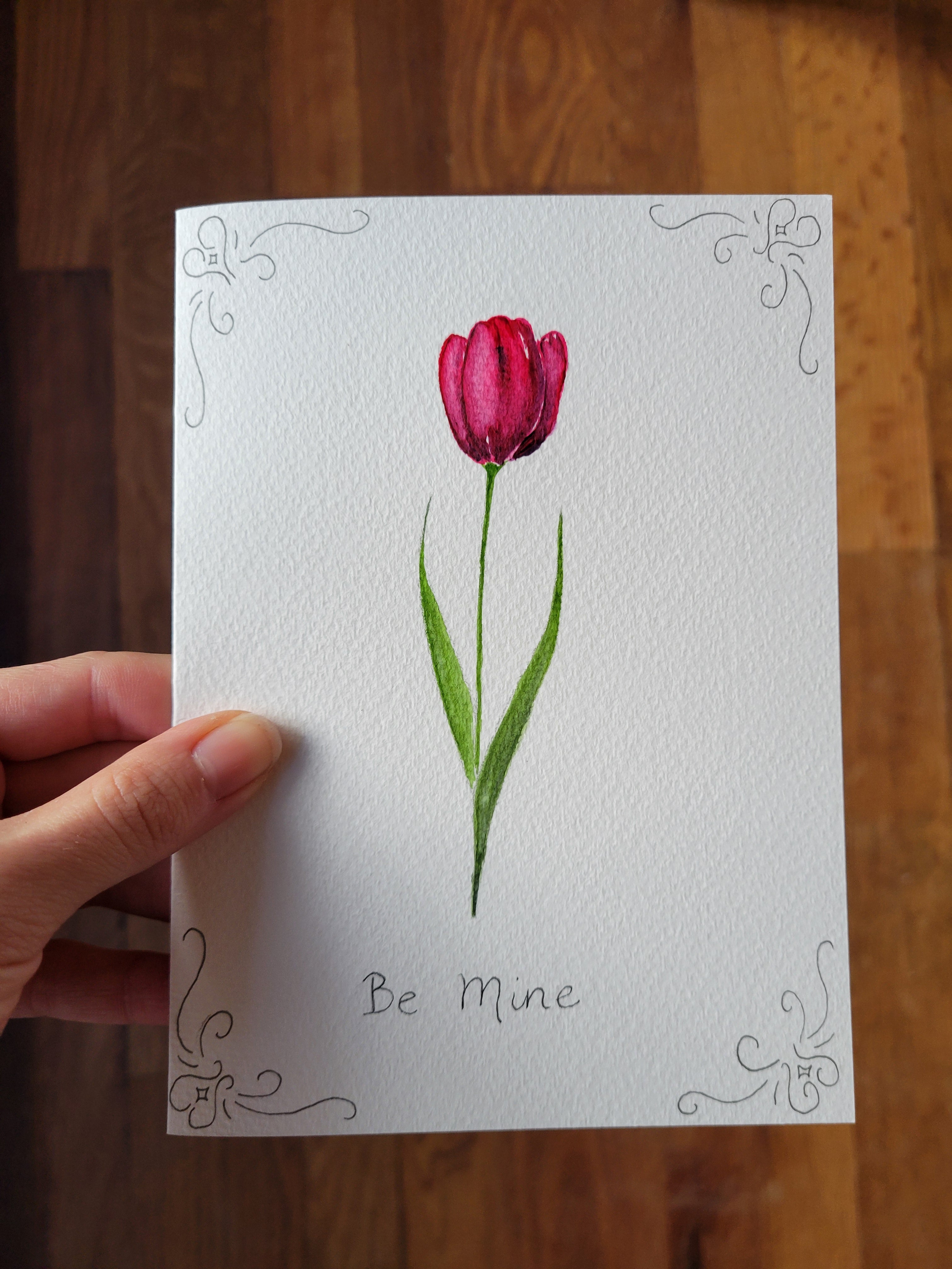 Be Mine Tulip Card