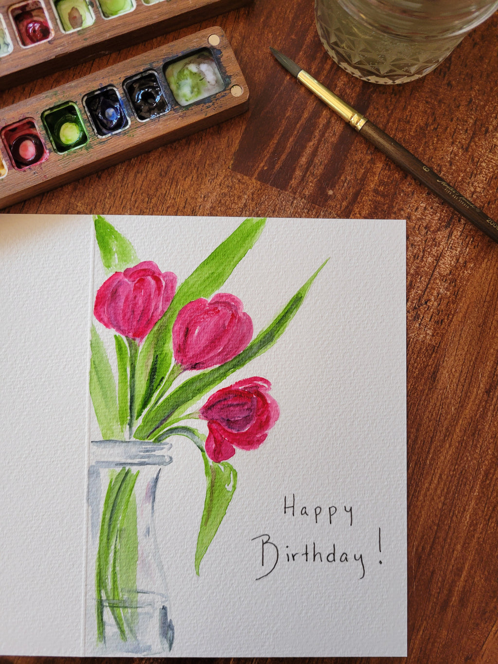 Happy Birthday Tulip Card