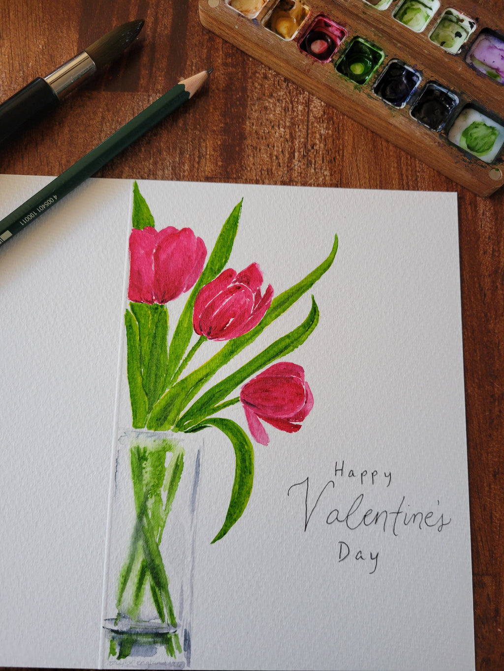 Happy Valentine's Day Tulip Card