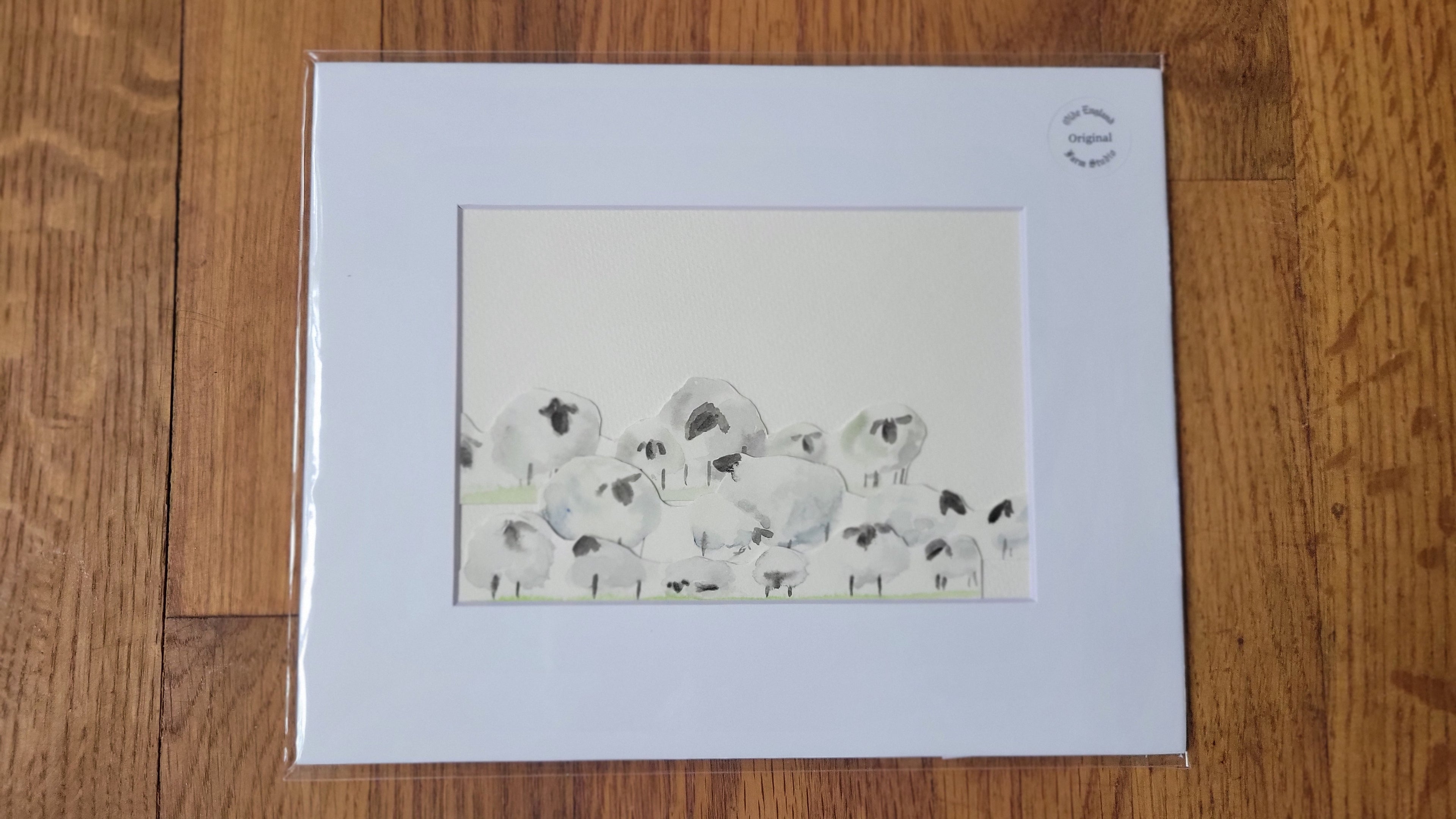 5x7 Matted Original Art Piece