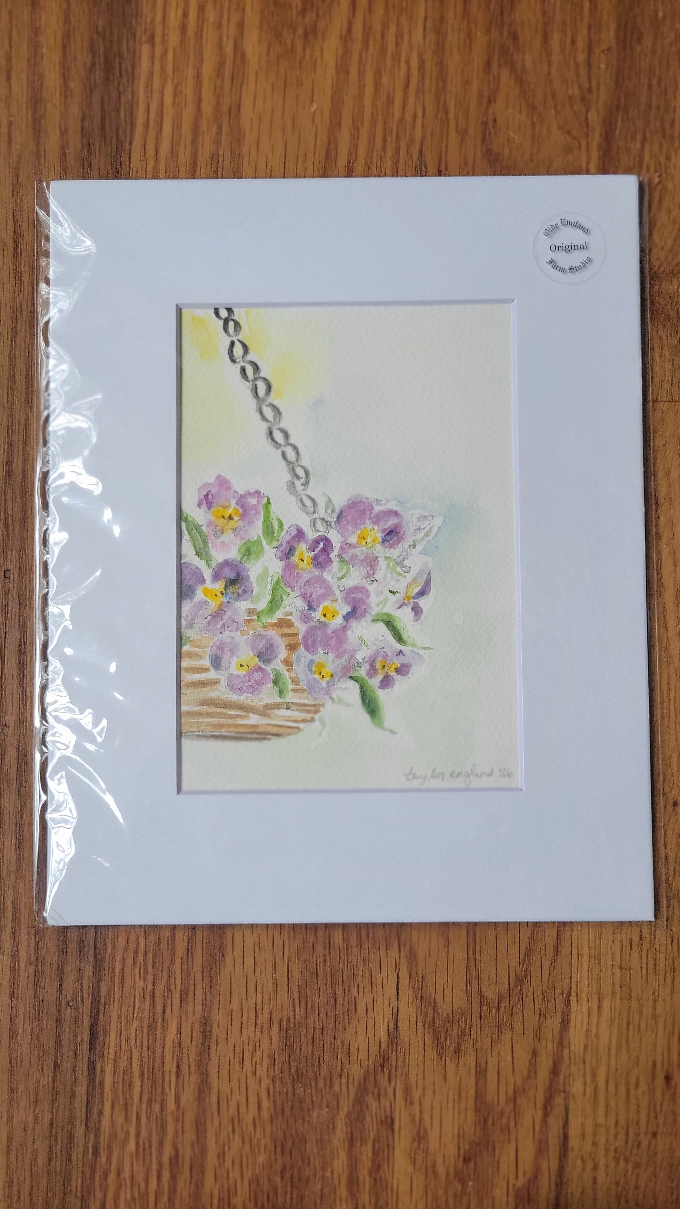 5x7 Matted Original Art Piece